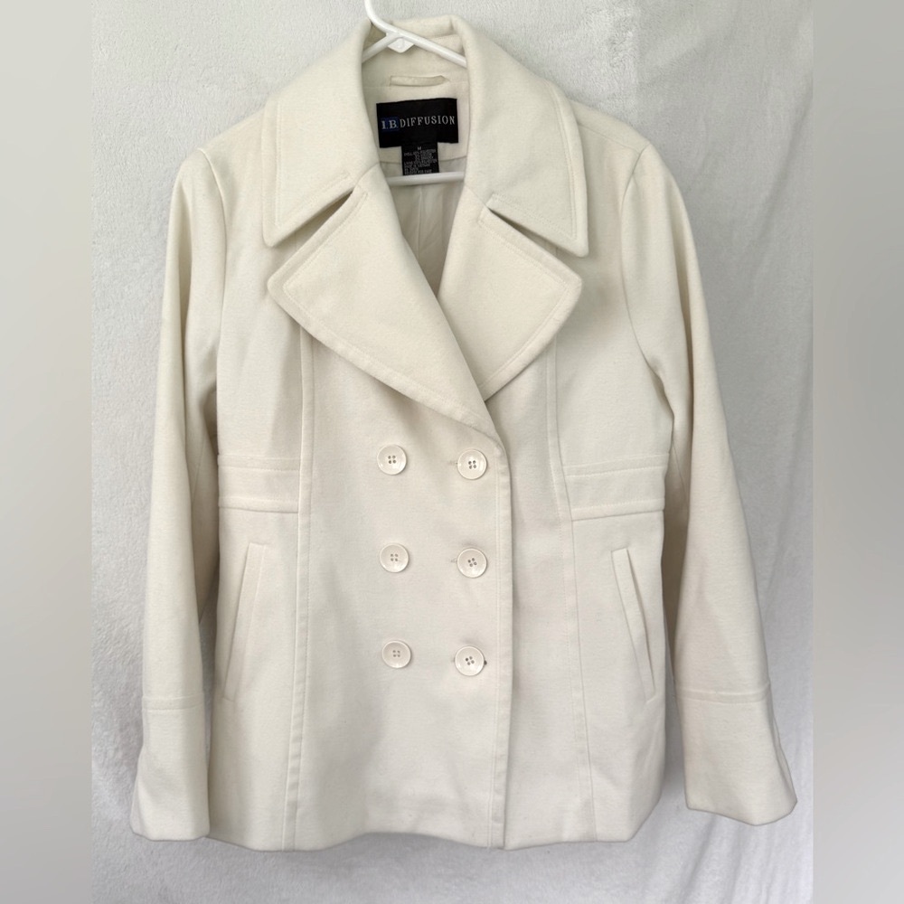 Off White Pea Coat